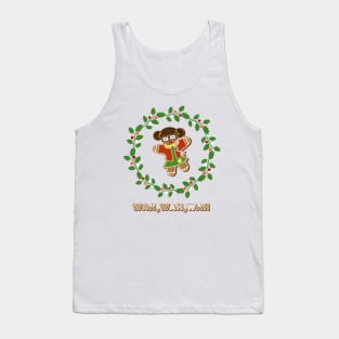 Funny Latinx Ugly Christmas Gingerbread Chillona Pan Dulce Tank Top